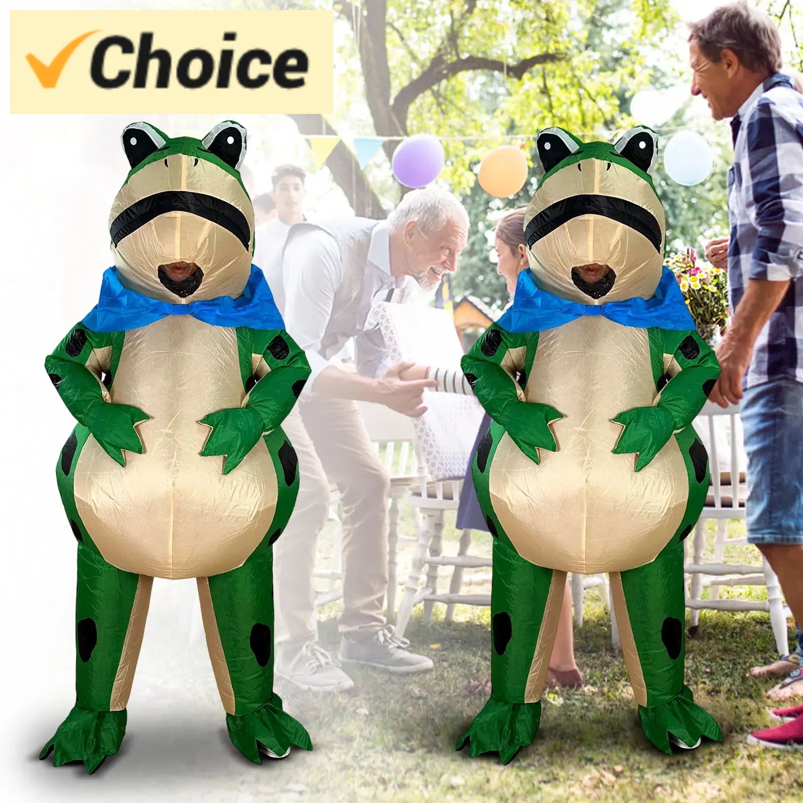 Adult Inflatable Frog Jumpsuit Costume, Funny Blow-Up Outfit For Halloween Parties, Themed Events And Cosplay, Guaranteed To Get