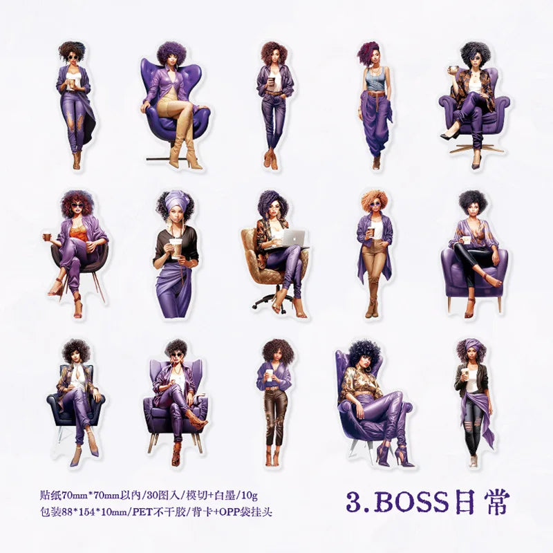 30pcs/1lot Kawaii Stationery Stickers Lifestyle Magazine Junk Journaling Decorative Mobile Scrapbooking for stickers Scrapbook