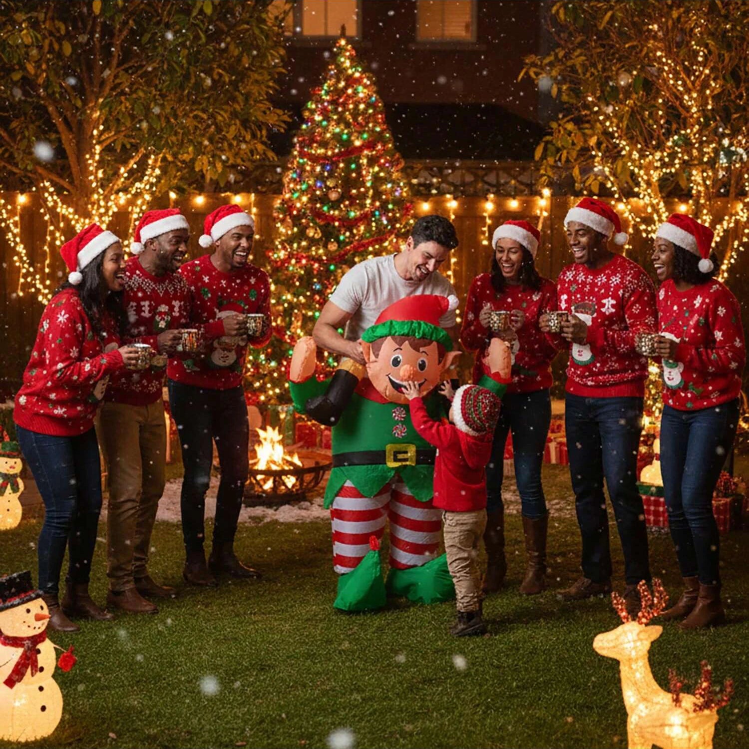 Inflatable Christmas elves Costume Adult, ride on elves Costume, Fancy Funny elves Costumes Christmas Halloween Blow up Costumes