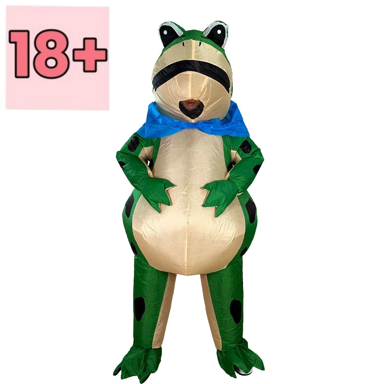 Adult Inflatable Frog Jumpsuit Costume, Funny Blow-Up Outfit For Halloween Parties, Themed Events And Cosplay, Guaranteed To Get